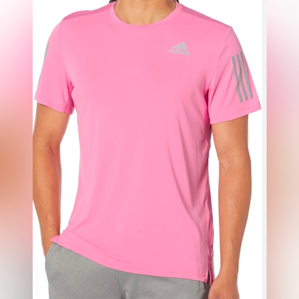 Adidas Men's Pink Short Sleeve Tee Tshirt